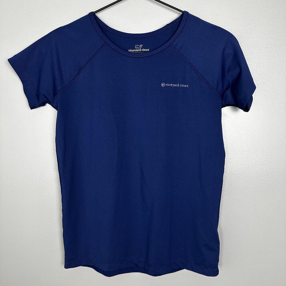 Vineyard Vines Performance Navy Short Sleeve Top Girls Large 14